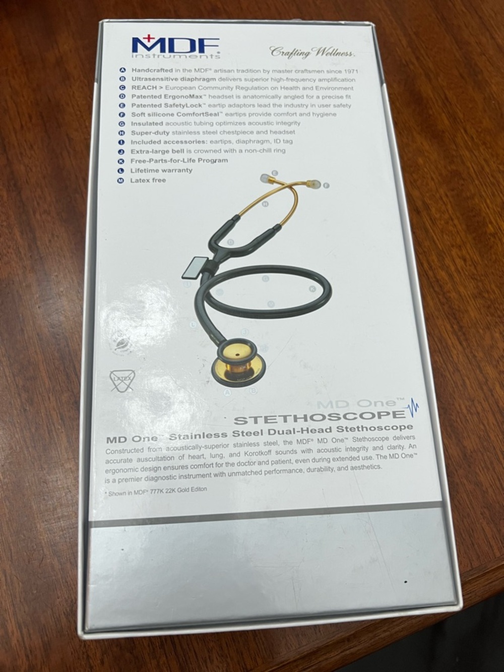 MDF Black Out MD One Stainless Steel Stethoscope Adult All Black - Picture 11 of 16